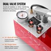 VEVOR Hydrostatic Test Pump, Max 25 bar/362 PSI, Dual Valve Hydraulic Manual Water Pressure Tester Kit with Gauge 2.8 Gal Water Tank, Red - 4 of 4