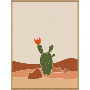 Amanti Art Southwest Cactus Bloom by Little Dean Canvas Wall Art Print Framed - 1 of 4