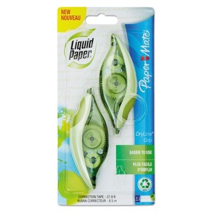 Liquid Paper DryLine Grip Correction Tape Recycled Dispenser 1/5" x 335" 2/Pack 1744480 - 1 of 4