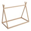 Okak Montessori House Floor Bed Twin/Full Size,Solid Wood Bed Frame with Safety Rails & Headboard, Low-Profile Kids Bed,Slat Not Required - 4 of 4