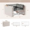 DSVIMOY Portable BBQ Grill, Foldable Charcoal Grill for Camping, Garden, Outdoor Travel, Beige & Silver, 15"*15"*10" - 3 of 4
