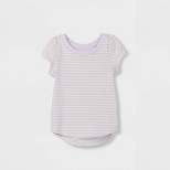 Toddler Girls' Striped Short Sleeve T-Shirt - Cat & Jack™ Purple