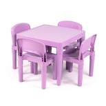 5pc Kids' Lightweight Plastic Table and Chair Set - Humble Crew