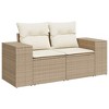 vidaXL Garden Sofa Set Beige and Cream White - 4 of 4