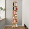 YIYIBYUS 2 Tiers 4-Side Revolving Bookcase Rotating Bookshelf Tower - 2 of 4