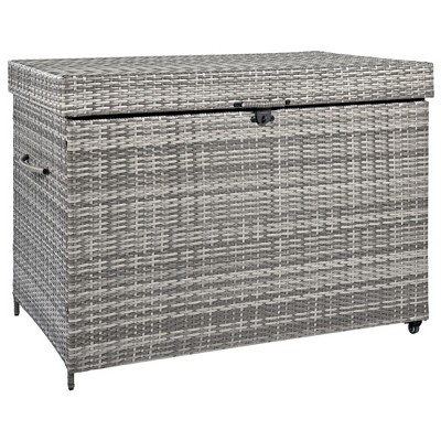 AZL1 Life Concept Utility Storage Bins Weather-Resistant Outdoor Storage Box for Pool Storage and Garden Tools, Gray, 51.2"*31.7"*37.8"