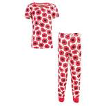 Touched by Nature Baby Girl Organic Cotton Tight-Fit Pajama Set, Poppy