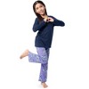 Fruit of the Loom Girls Long Sleeve Fleece Pajama Set, 2-Piece, Sizes 4-16 - 2 of 4