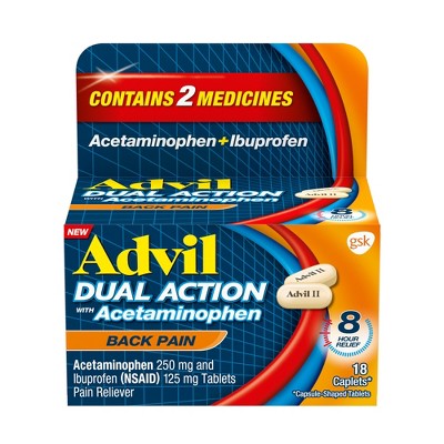 Advil Dual Action NSAID Ibuprofen Back Reliever - 18ct – Target ...