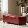 CAVINAS Rectangular PU Leather Storage Ottoman Bench,Upholstered Ottoman with Stitched Details for Living Room,Bedroom - 2 of 4