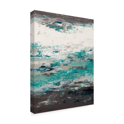 Trademark Fine Art -Hilary Winfield 'Modern Industrial Blue White' Canvas Art