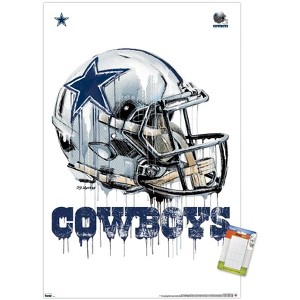 Trends International NFL Dallas Cowboys - Drip Helmet 20 Unframed Wall Poster Prints - 1 of 4
