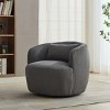 34.25" Corduroy Upholstered Swivel Barrel Accent Chair with Pillow, Soft 360° Lounge Armchair for Living Room or Bedroom–Maison Boucle - 2 of 4