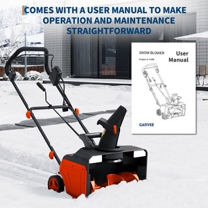 Corded Snow Blower - 20 Inch Push Snow Blower, Electric Snow Blower, 15 Amp Motor, Powerful Snow Clearing Machine, Snow Blower for Driveways - 1 of 4