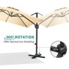 10ft Large Cantilever Patio Umbrella - 360° Rotating, Aluminum Outdoor Shade for Garden, Deck, Pool - 4 of 4