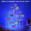 Hachikiko Acrylic Cupcake Stand with Blue LED String Light, Holds 16 Cupcakes - Clear Cupcake Tower for Weddings, Birthdays, Parties & Dessert Tables - 4 of 4