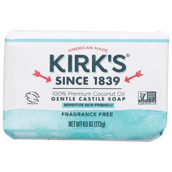Kirk's Gentle Castile Soap - Fragrance Free 4 oz Bar(S)