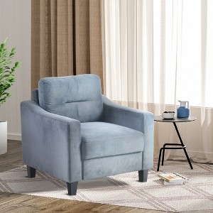 Modern L-Shaped Sectional Sofa Set w/ Plush Flannelette Fabric, Sturdy Hardwood Frame & Supportive Memory Foam Cushions - 1 of 4