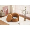 Swivel Accent Chair, 360°Swivel Barrel Chair with Storage, Upholstered Arm Chair with Cushion, Modern Round Chair for Living Room Bedroom - 3 of 4