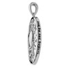 Black Bow Jewelry Rhodium Plated Sterling Silver Sending You My Love Heart Necklace - 3 of 4