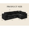 135'' Corduroy Modular L-Shape Sectional Sofa with No Assembly Required, Soft Fabric, and Extra Large Rest Area - 4 of 4
