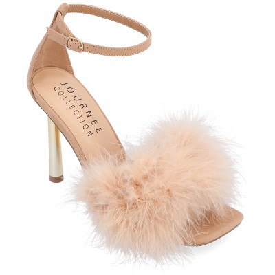 Journee Collection Womens Odete Mid Heel Open Toe Pumps