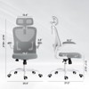 Fontoi Task and Office Chairs, Comfy Computer Desk Chair with Flip-up Armrests, Home Office Desk Chair with Headrest, Gray, 25.6"*27.2"*40" - 2 of 4