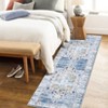 Washable Vintage Oriental Rug Non Slip Low Pile Rug Soft Throw Floor Cover Retro Medallion Foldable Indoor Carpet for Living Room Bedroom Nursery - 4 of 4