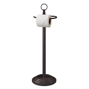 Nu Steel Freestanding Toilet Tissue Holder Oil rubbed Bronze : Microfiber, Machine Washable, Non-Slip Backing - 1 of 4
