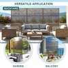 Lirago Brown 72 in. Galvanized Metal Outdoor Privacy Screens Garden Outdoor Fence - 4 of 4