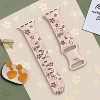 HTUTWOO Floral Engraved Bands Compatible With Apple Watch Band ,For Women,Cute Flower iWatch Bands Soft Silicone Sport Strap For iWatch Series - 3 of 4