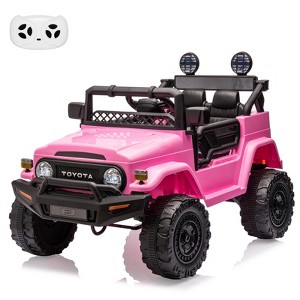 12V Ride On Truck Car for Kids, Kids Car w/2.4G Remote Control, Led Lights, Suspension, Safety Belt, Powered Electric Vehicle for Boys and Girls - 1 of 4