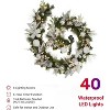 TackView 9 Ft Prelit Christmas Garland for Mantle, Xmas Garland with Lights, Ball Ornaments Pine Cones for Fireplace Front Door Stairs Railing - 3 of 4