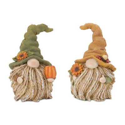Melrose Fall Harvest Gnome Figurine (Set of 6)