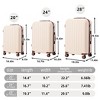20"/24"/28" 3 pcs/set in ABS 360～ Spinner Wheel Luggage, Carry on Suitcase with Cup Holder & USB Port - 2 of 4