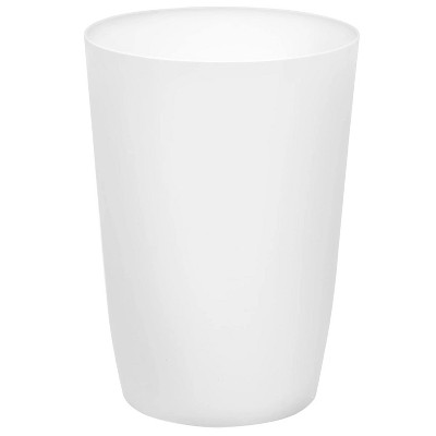 LunaLulinlk White Small Trash Can with Open Top for Tight Spaces - 1.58 Gallon Capacity