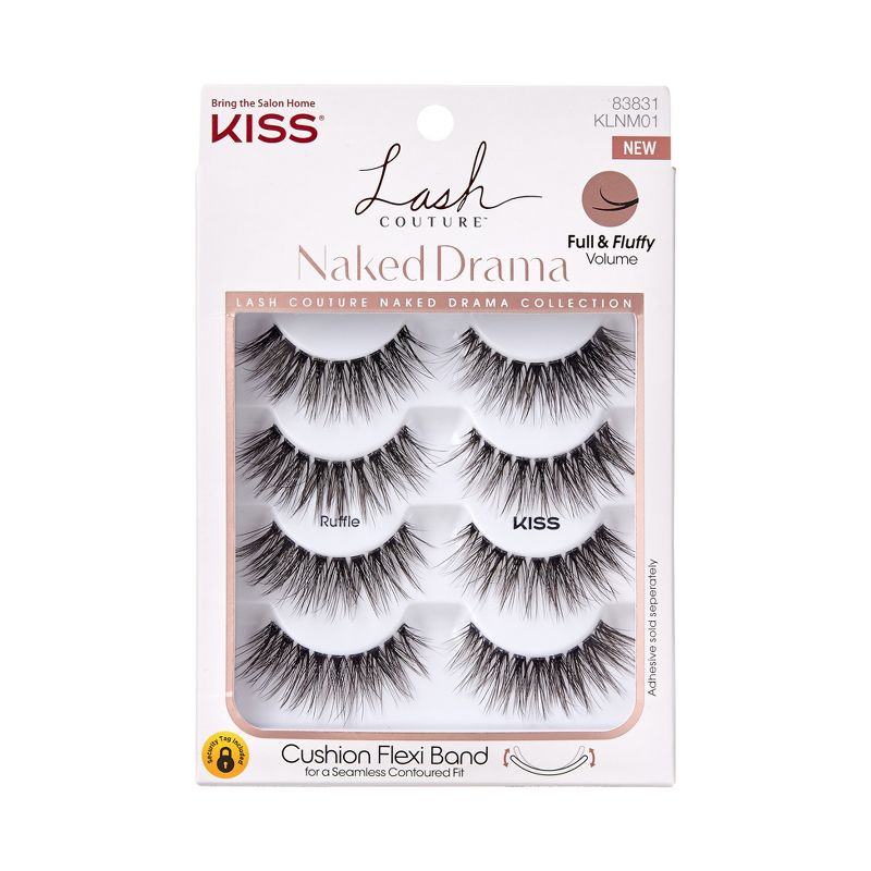 KISS Lash Couture Naked Drama Collection Fake Eyelashes - Ruffle - 4 Pairs, 1 of 10