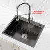 Cobbe Black 23" Drop-in Workstation Kitchen Sink, Stainless Steel Modern Single Bowl Kitchen Sink - 4 of 4