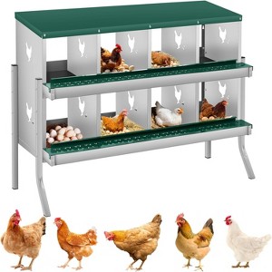 Coucheta Chicken Nesting Boxes - Available in Multiple Styles (Bracket Leg/Two-Tier/Wall Mount) & Compartments (6/8/10) for Easy Egg Collection. - 1 of 4