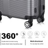 3 Piece Luggage Set With TSA Lock, Lightweight Cross Stripe Suitcase Hardshell Luggage Set (20in/24in/28in) - 4 of 4