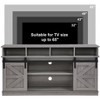 CENGHU TV Stand for Television up to 65" , Modern Mid Century Entertainment Center with Sliding Barn Door, Storage Cabinet Table Living Room, Grey - 3 of 4