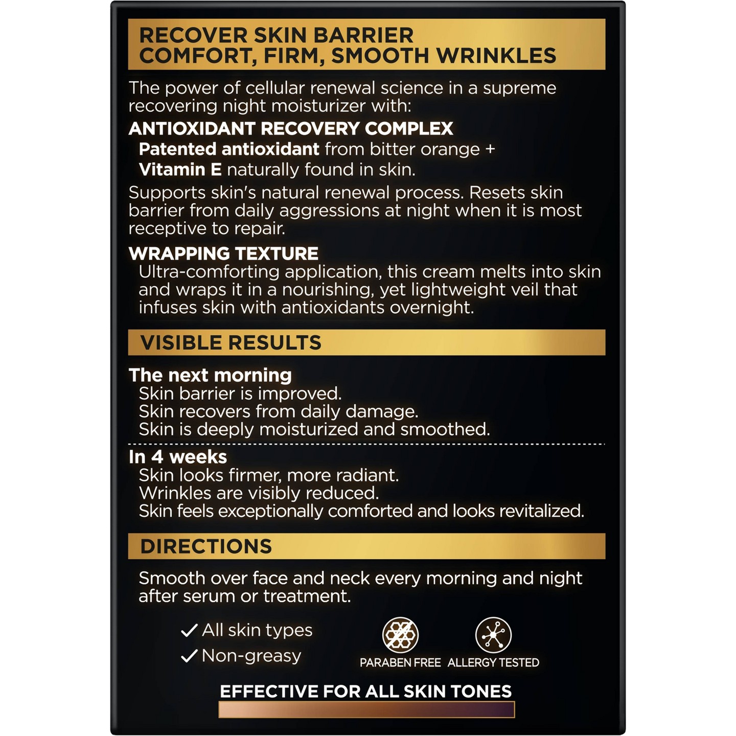 Ночной крем для лица L'Oreal Paris Age Perfect Cell Renewal Midnight, 1.7 oz, цвет: Кремовый — фото 7