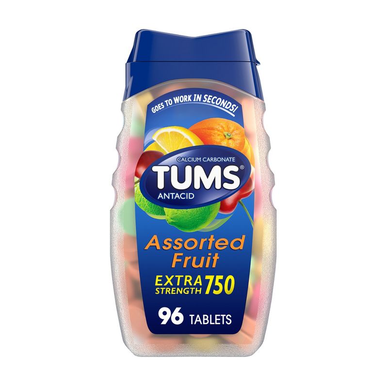 TUMS Extra Strength Antacid Assorted Fruit Chewable Tablets, 1 of 12