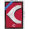 Trends International MLB Cincinnati Reds - Logo 25 Framed Wall Poster Prints - 3 of 4
