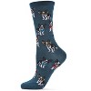 Memoi French Bulldogs Bowtie Bamboo Blend Crew Socks - 2 of 3