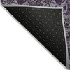 Eggplant Purple And Lilac Floral Washable Indoor Outdoor Area Rug - 4 of 4