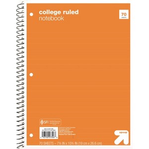 College Ruled 1 Subject Flexible Paperboard Cover Spiral Notebook - up&up™ - 1 of 1