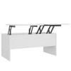 vidaXL Coffee Table White 40.2 in.x19.9 in.x18.3 in. Engineered Wood - 2 of 4