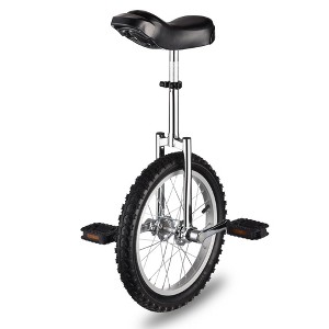 Yescom 16IN Wheel Outdoor Unicycle Adjustable Seat Anti-Skid Pedal Circus Bike for Adults Teenagers Kids - 1 of 4