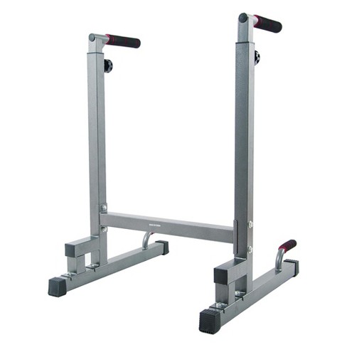 Adjustable squat rack discount with dip bars